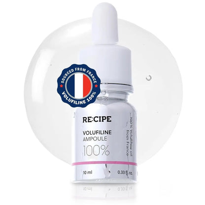 RE:CIPE Volufiline 100% Ampoule – Pure Volufiline Serum from Sederma France, DIY Skin Care Booster for Face & Body, Hydrating & Age-Defying Formula (0.33 fl oz) Avelisse