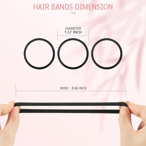 100 PCS AOHIEDI No Damage Hair Ties for Women Girls - Elastic Hair Bands for All Hair Types, Thick or Thin, Ponytail Holders Easy to Remove and Don't Get Tangled, Upgrade, Black - görsel 10