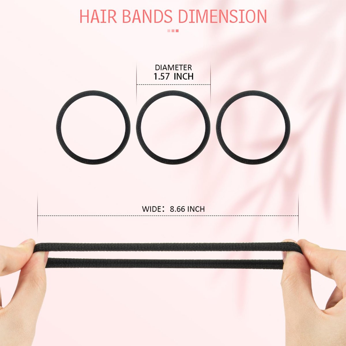 100 PCS AOHIEDI No Damage Hair Ties for Women Girls - Elastic Hair Bands for All Hair Types, Thick or Thin, Ponytail Holders Easy to Remove and Don't Get Tangled, Upgrade, Black - görsel 9