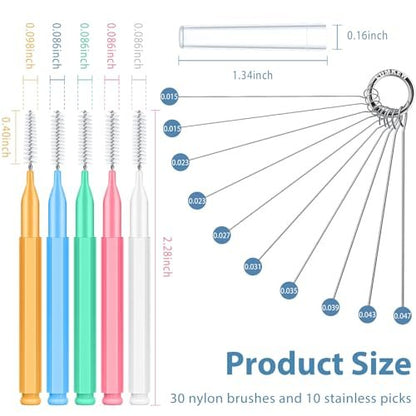 Lumkew 40 Pcs Shower Head Cleaner Picks – Nozzle Unclogger Tool with Storage Box for Small Holes