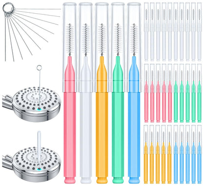 Lumkew 40 Pcs Shower Head Cleaner Picks – Nozzle Unclogger Tool with Storage Box for Small Holes