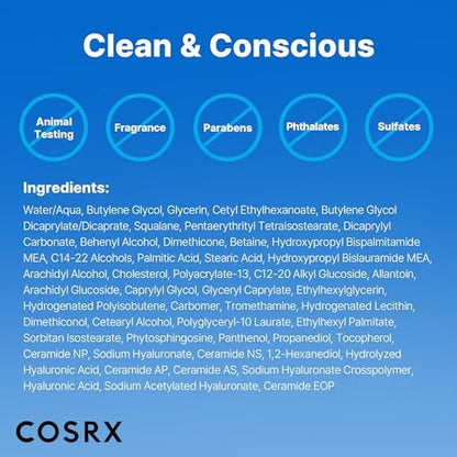 COSRX Mini Ceramide Skin Barrier Moisturizer - 7 Ceramides, Hyaluronic Acid & Panthenol for All Skin Types, 0.34 fl.oz