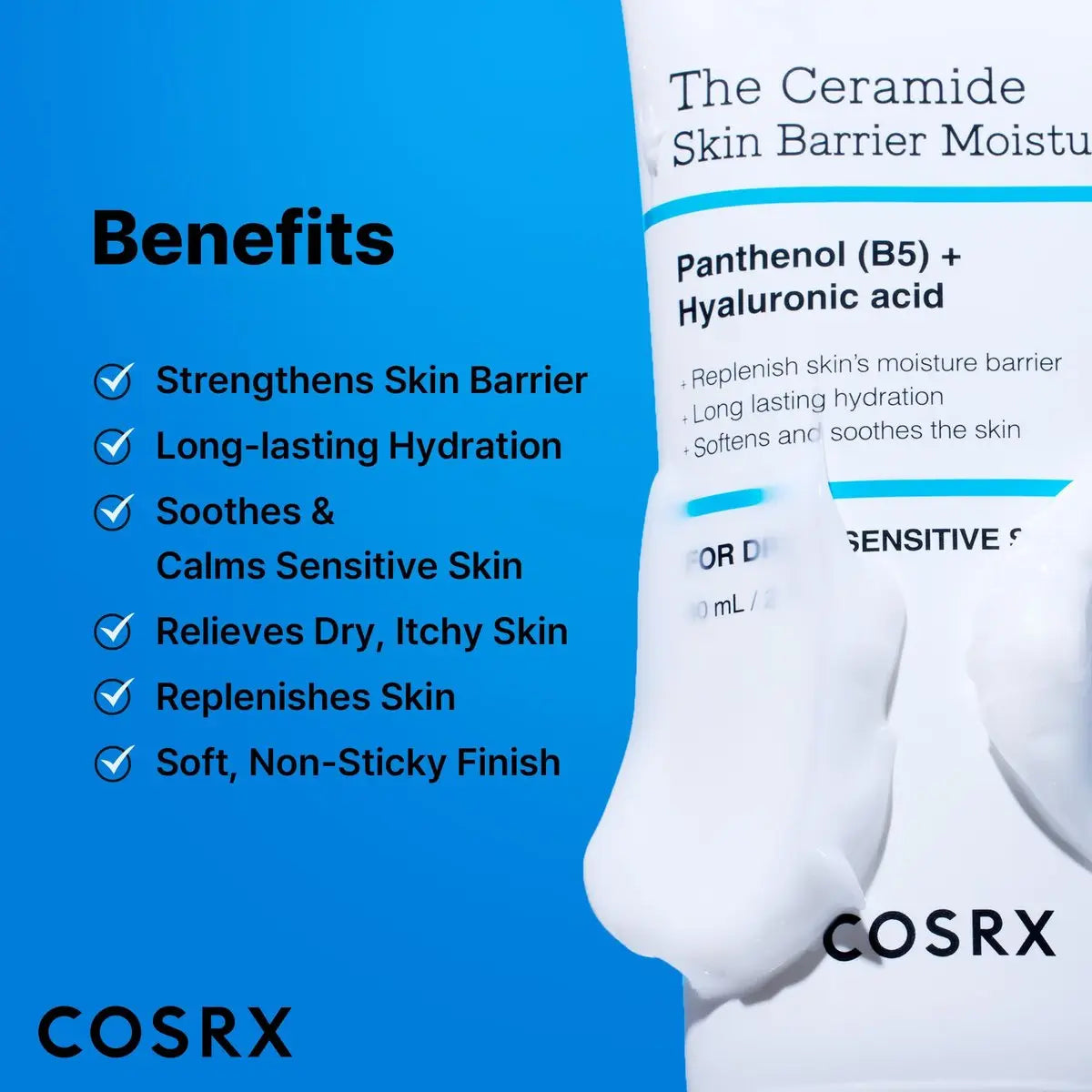 COSRX Ceramide Skin Barrier Moisturizer – 7 Ceramides, Hyaluronic Acid & Panthenol for All Skin Types, 2.7 Fl Oz Avelisse