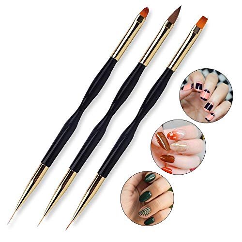 FULINJOY 4 in 1 Nail Art Brush Set: Dual-Ended Polygel Brush, 3 Drawing Pens & More - görsel 10