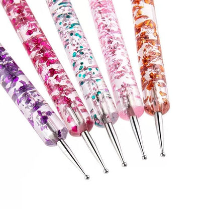 FULINJOY 20-Piece Nail Art Design Tools Set: 15 Painting Brushes + 5 Double-End Dotting Tools for Professional-Quality Manicures