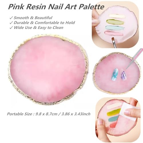 FULINJOY 21-Piece Nail Art Brushes Set with Resin Palette & Dotting Pens – Professional Nail Drawing Tools - görsel 4