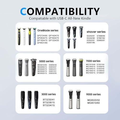 5V Philips Charger Power Cord Compatible with Philips OneBlade, Norelco, and Series Shavers - görsel 3
