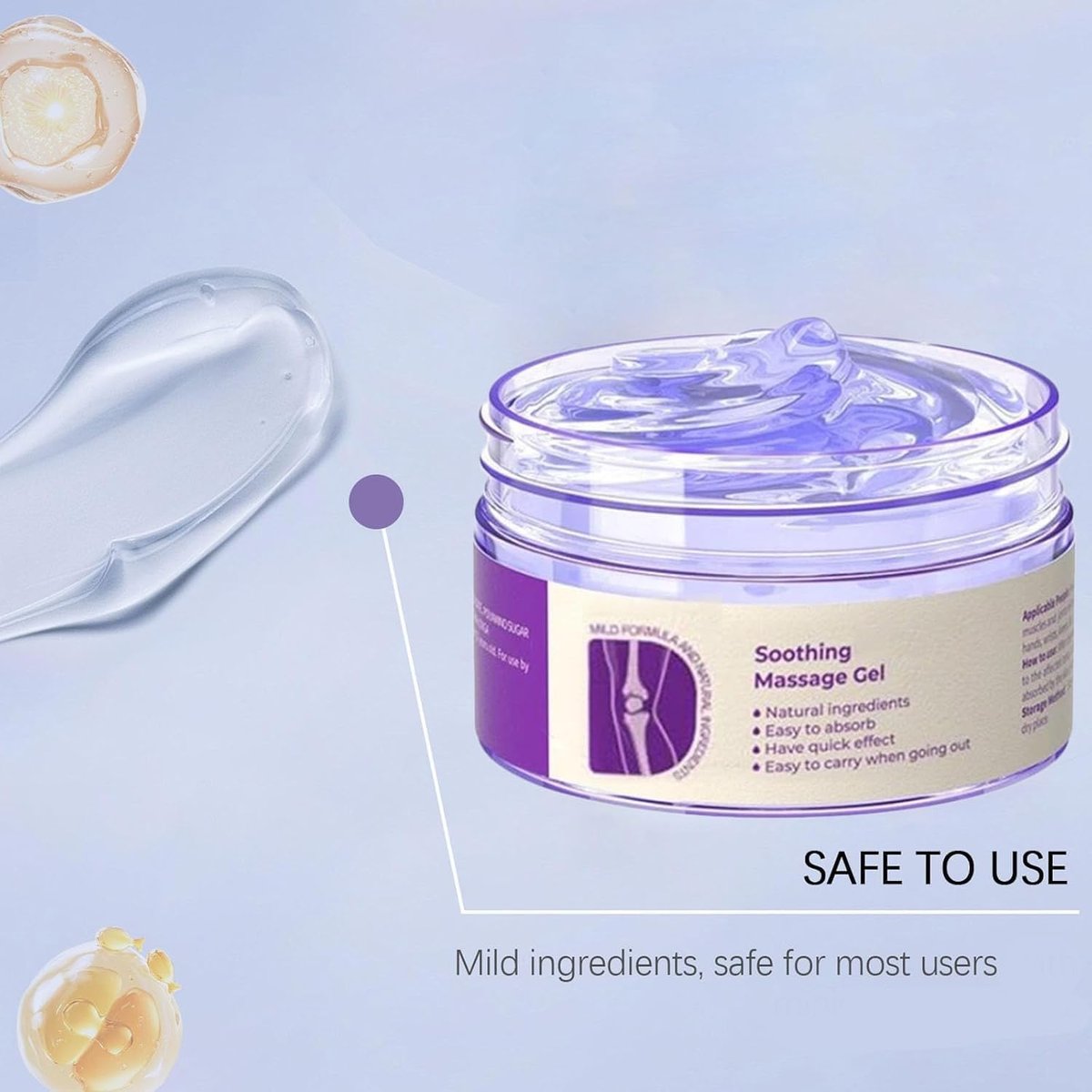 2-Pack Joint Gel Purple – Soothing Massage Cream for Knees, Hands, Lumbar, Neck, and Shoulders Avelisse