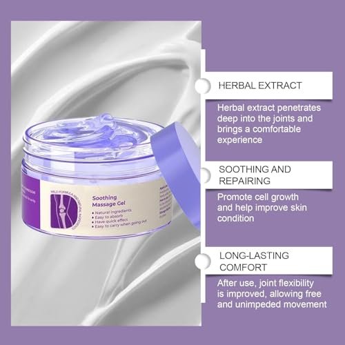 2-Pack Joint Gel Purple – Soothing Massage Cream for Knees, Hands, Lumbar, Neck, and Shoulders Avelisse