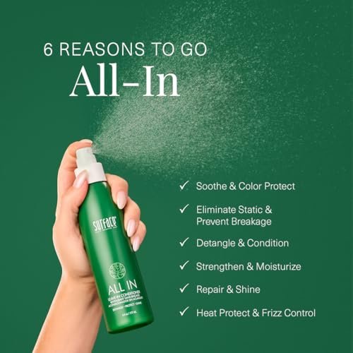 SURFACE Hair ALL IN Leave In Conditioner – Detangles, Controls Frizz & Strengthens for All Hair Types – 6 fl oz Avelisse