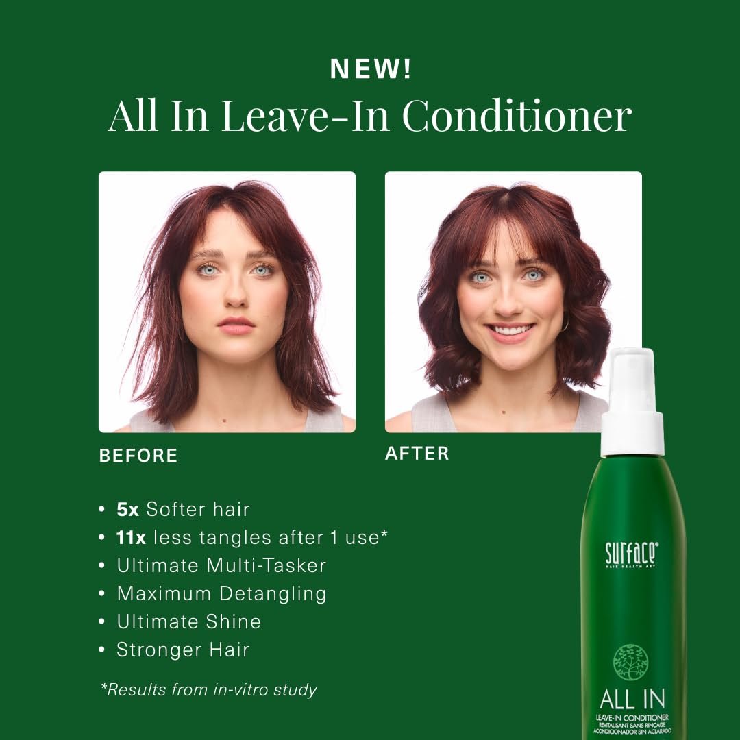 SURFACE Hair ALL IN Leave In Conditioner – Detangles, Controls Frizz & Strengthens for All Hair Types – 6 fl oz Avelisse