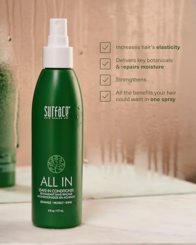 SURFACE Hair ALL IN Leave In Conditioner – Detangles, Controls Frizz & Strengthens for All Hair Types – 6 fl oz Avelisse