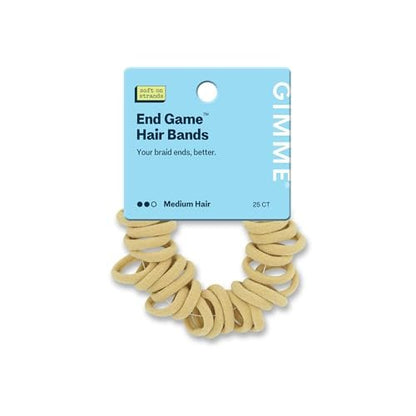 Gimme Beauty No Snag Braid Ends - Seamless Nylon & Spandex Hair Ties for Braids - No-Snag Gentle Hold - Zero-Dent Daily Hair Accessories - 25 Pack, Blonde