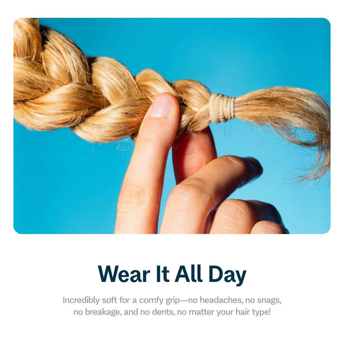 Gimme Beauty No Snag Braid Ends - Seamless Nylon & Spandex Hair Ties for Braids - No-Snag Gentle Hold - Zero-Dent Daily Hair Accessories - 25 Pack, Blonde - görsel 7