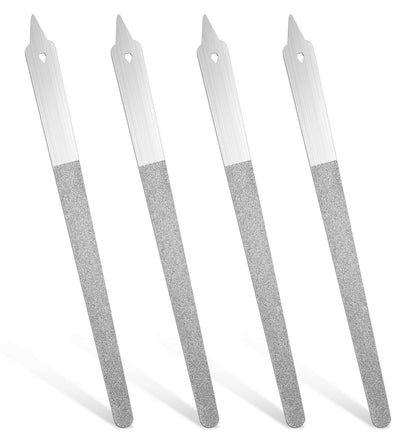 4PCS Diamond Dust Nail File Set – 6 Inch Stainless Steel Professional Nail Files for Salon & Home Use Avelisse
