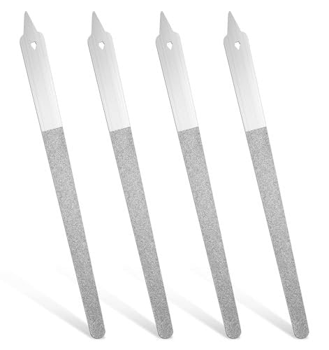 4PCS Diamond Dust Nail File Set – 6 Inch Stainless Steel Professional Nail Files for Salon & Home Use Avelisse