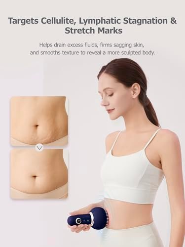 Paiaito Lymphatic Drainage Massager & Anti Cellulite Massage Tool – Body Sculpting Machine with Microcurrent, Light, Heat & Vibration for Legs, Arms & Belly Avelisse