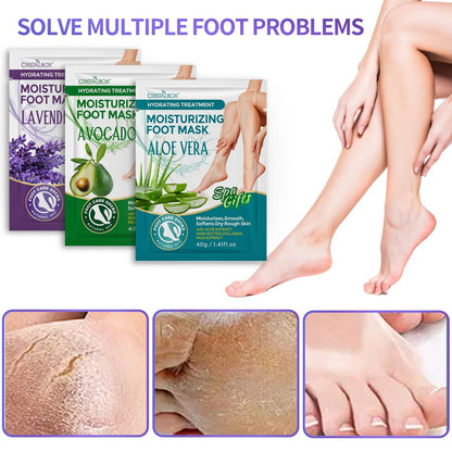 18 Pack Moisturizing Foot Mask – Hydrating Foot Masks for Dry Cracked Feet | CRISTALBOX Avelisse