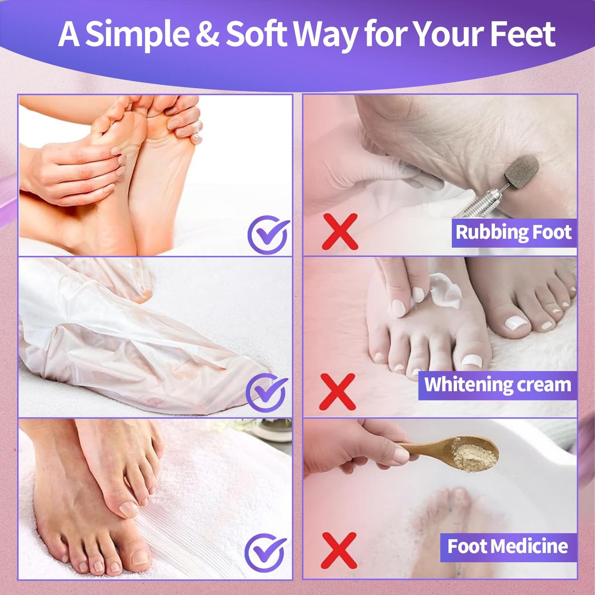 18 Pack Moisturizing Foot Mask – Hydrating Foot Masks for Dry Cracked Feet | CRISTALBOX Avelisse
