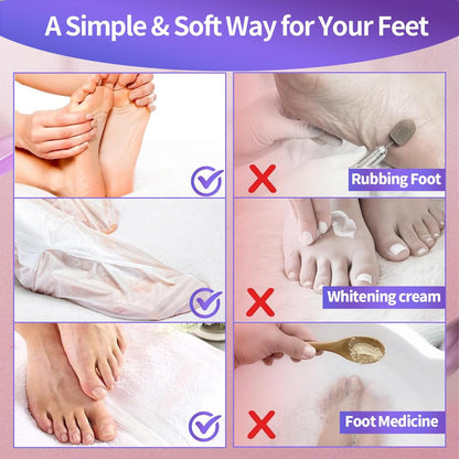 18 Pack Moisturizing Foot Mask – Hydrating Foot Masks for Dry Cracked Feet | CRISTALBOX Avelisse