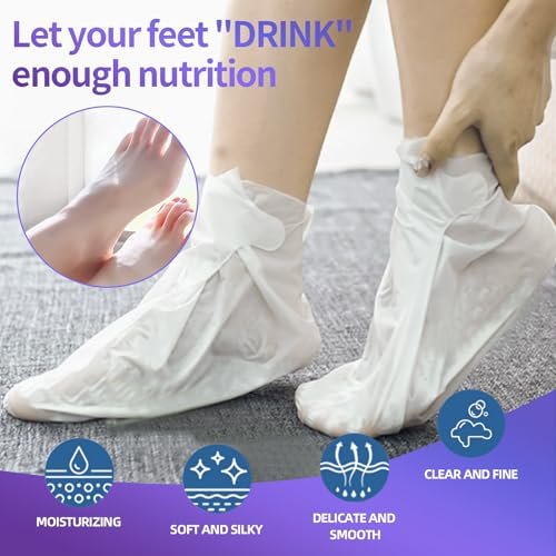 18 Pack Moisturizing Foot Mask – Hydrating Foot Masks for Dry Cracked Feet | CRISTALBOX Avelisse