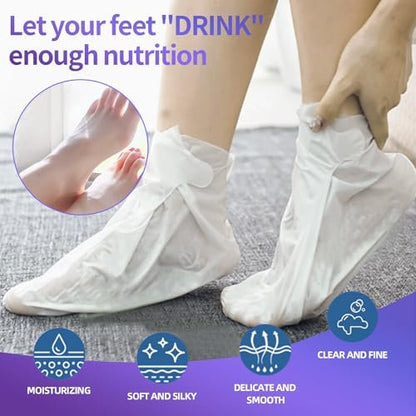 18 Pack Moisturizing Foot Mask – Hydrating Foot Masks for Dry Cracked Feet | CRISTALBOX Avelisse