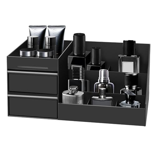 Turesmith Men's Cologne Organizer – Black Polypropylene Perfume Stand for Bathroom Countertop Storage - görsel 2
