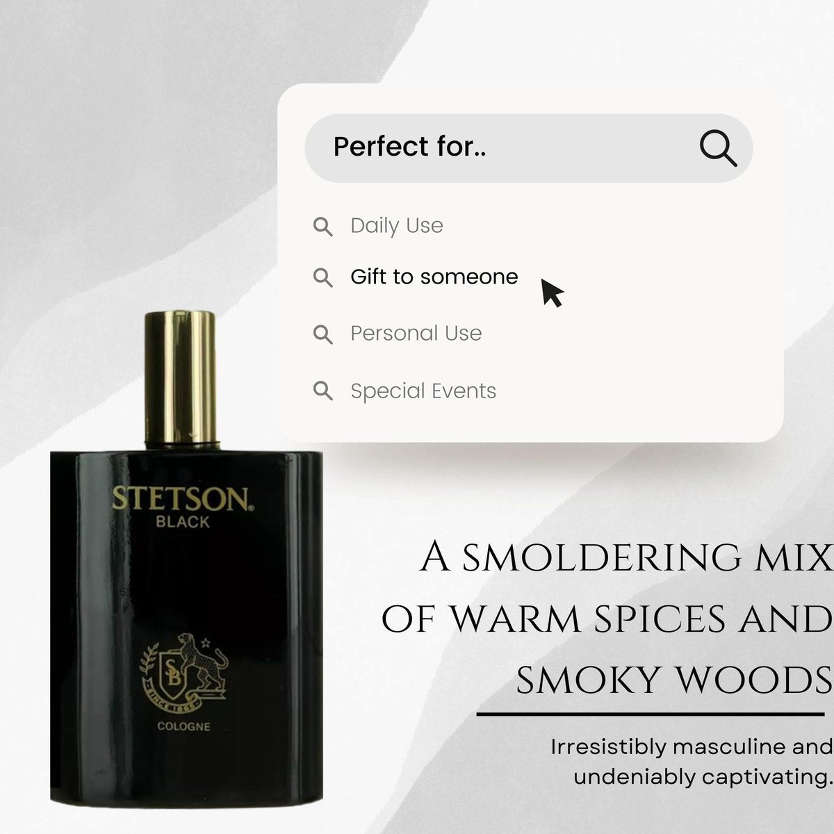 Stetson Black Cologne for Men - 3.4 oz Eau de Toilette Spray Avelisse