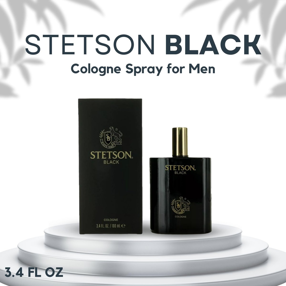 Stetson Black Cologne for Men - 3.4 oz Eau de Toilette Spray Avelisse