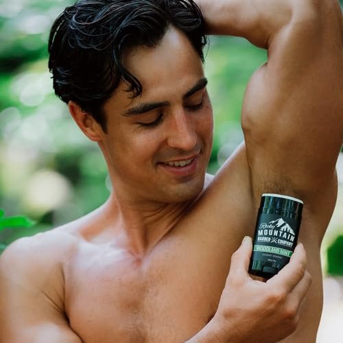 Natural Deodorant for Men – 2 Pack – Aluminum Free – Made in USA with Plant-Based Ingredients & Peppermint Essential Oil – Woodland Mint Scent – 2.65 oz Each by Rocky Mountain Barber Company Avelisse
