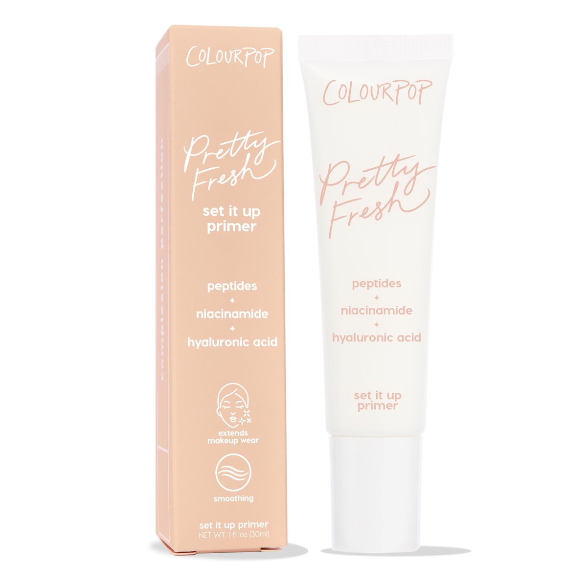 ColourPop Pretty Fresh Airbrush Makeup Primer - Hydrating Gel-Cream Pore Minimizer with Peptides, Niacinamide & Hyaluronic Acid - Vegan & Cruelty-Free (1 Fl Oz) Avelisse
