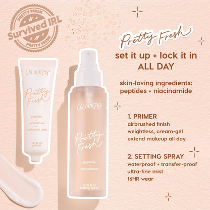 ColourPop Pretty Fresh Airbrush Makeup Primer - Hydrating Gel-Cream Pore Minimizer with Peptides, Niacinamide & Hyaluronic Acid - Vegan & Cruelty-Free (1 Fl Oz) Avelisse