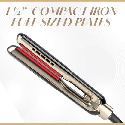 CHI Lava MiniStyler & CHI 44 Iron Guard (2 Oz) Gift Duo - Ceramic Hair Straightener for Long-Lasting Shine, 1.5" Iron, Perfect for Daily Use & Travel Avelisse