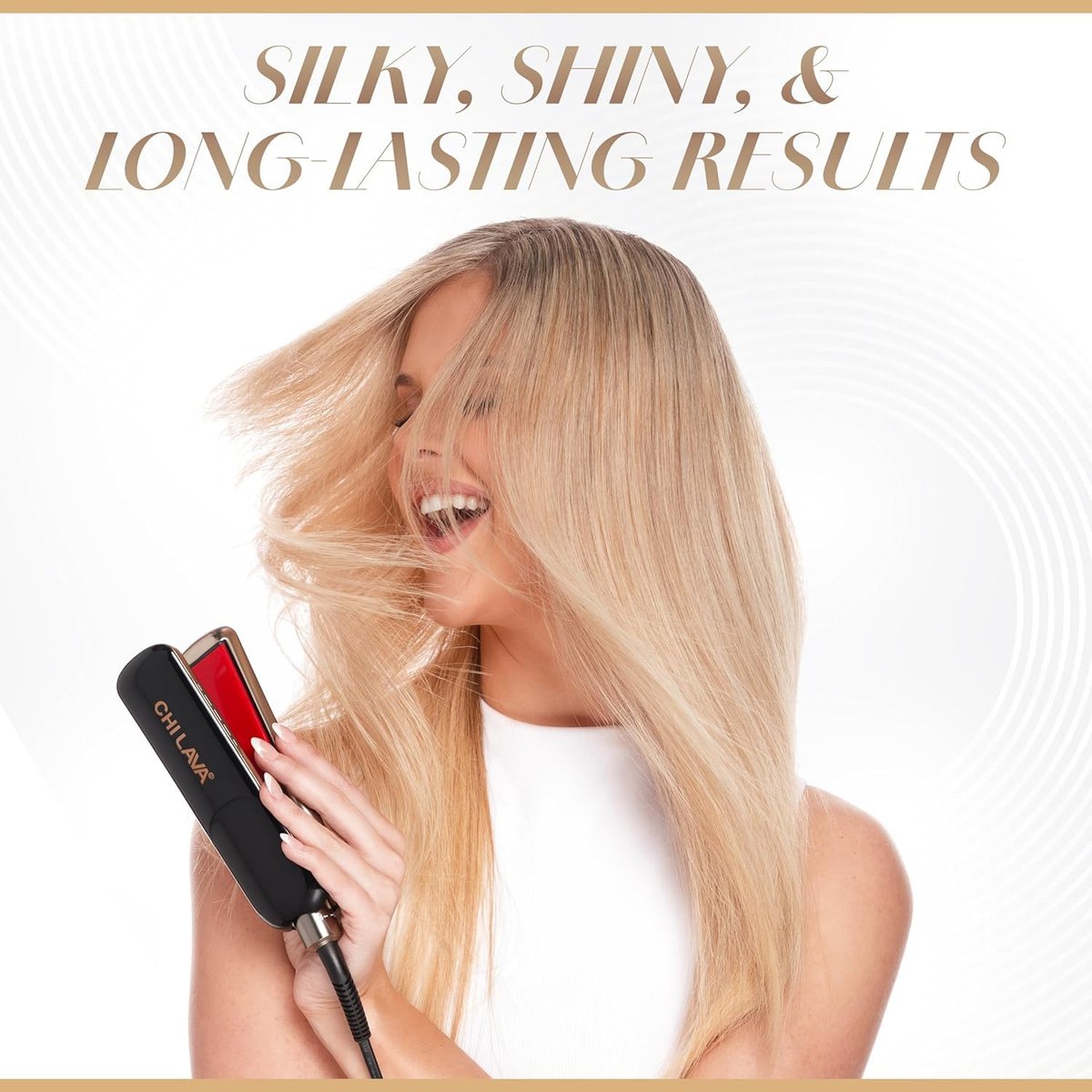 CHI Lava MiniStyler & CHI 44 Iron Guard (2 Oz) Gift Duo - Ceramic Hair Straightener for Long-Lasting Shine, 1.5" Iron, Perfect for Daily Use & Travel Avelisse