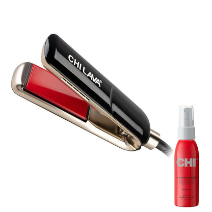 CHI Lava MiniStyler & CHI 44 Iron Guard (2 Oz) Gift Duo - Ceramic Hair Straightener for Long-Lasting Shine, 1.5" Iron, Perfect for Daily Use & Travel Avelisse