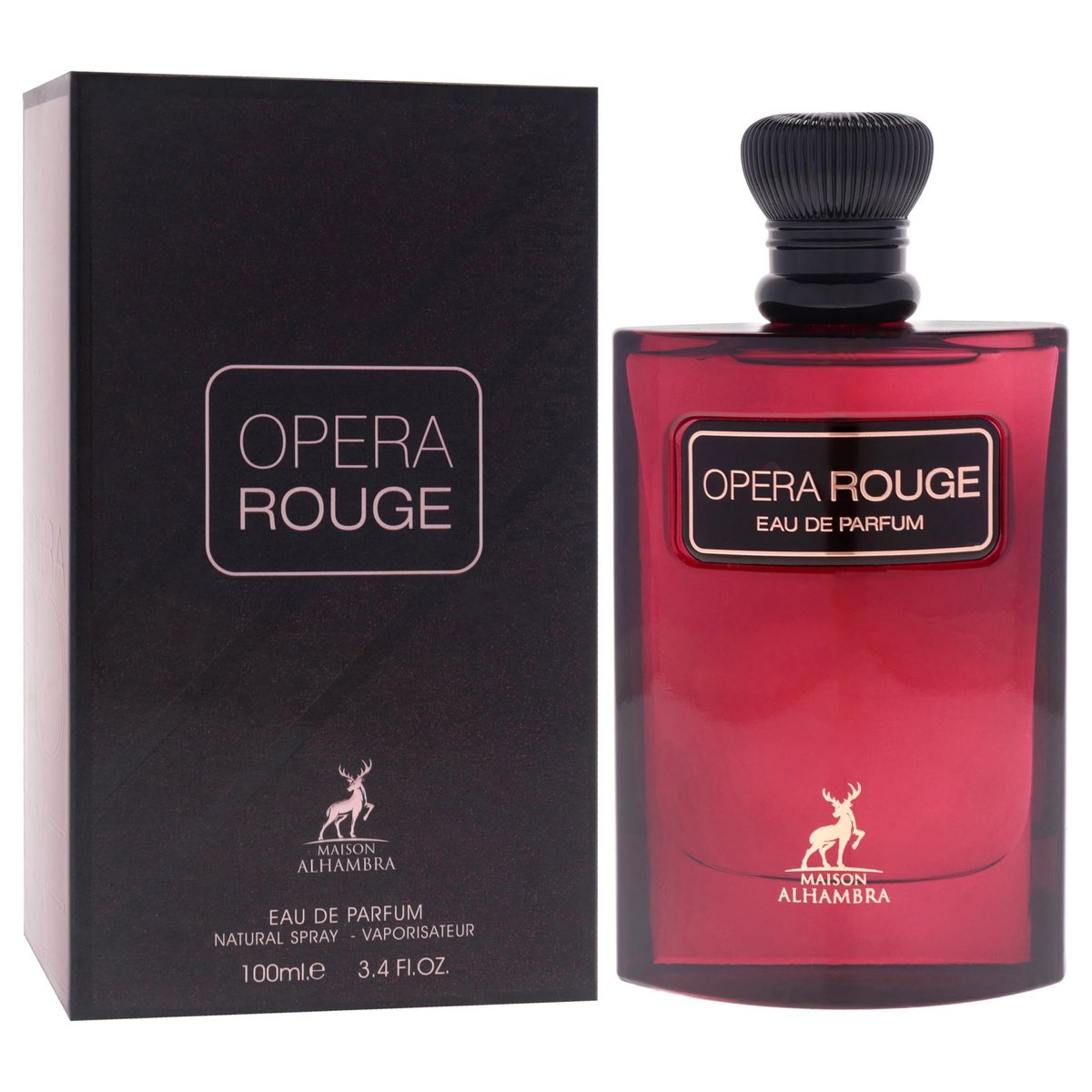 Maison Alhambra Opera Rouge Eau De Parfum Spray - 100ml (3.4 oz) | Playful Fruity, Floral & Creamy Warmth, Long-Lasting Unisex Fragrance Avelisse