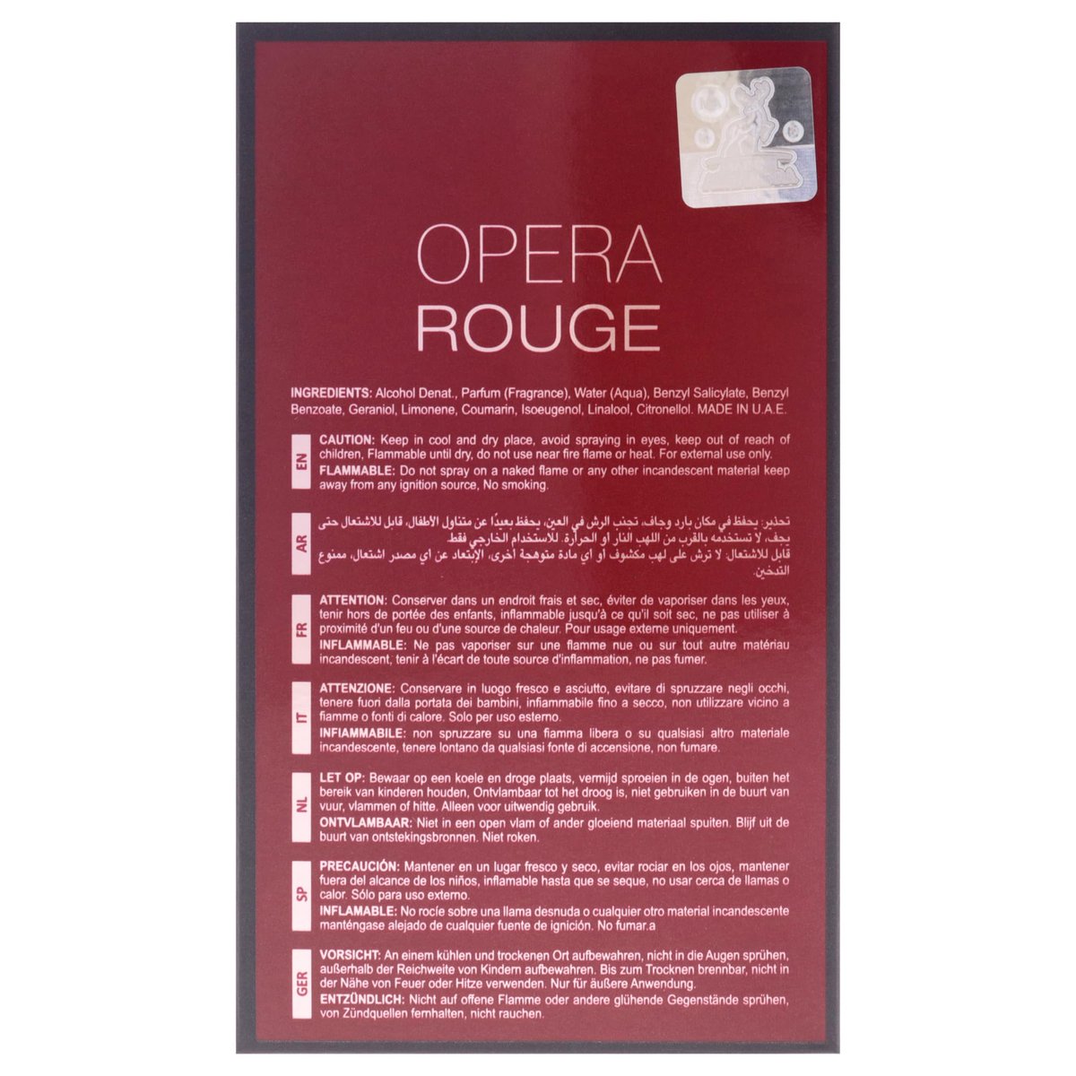 Maison Alhambra Opera Rouge Eau De Parfum Spray - 100ml (3.4 oz) | Playful Fruity, Floral & Creamy Warmth, Long-Lasting Unisex Fragrance Avelisse