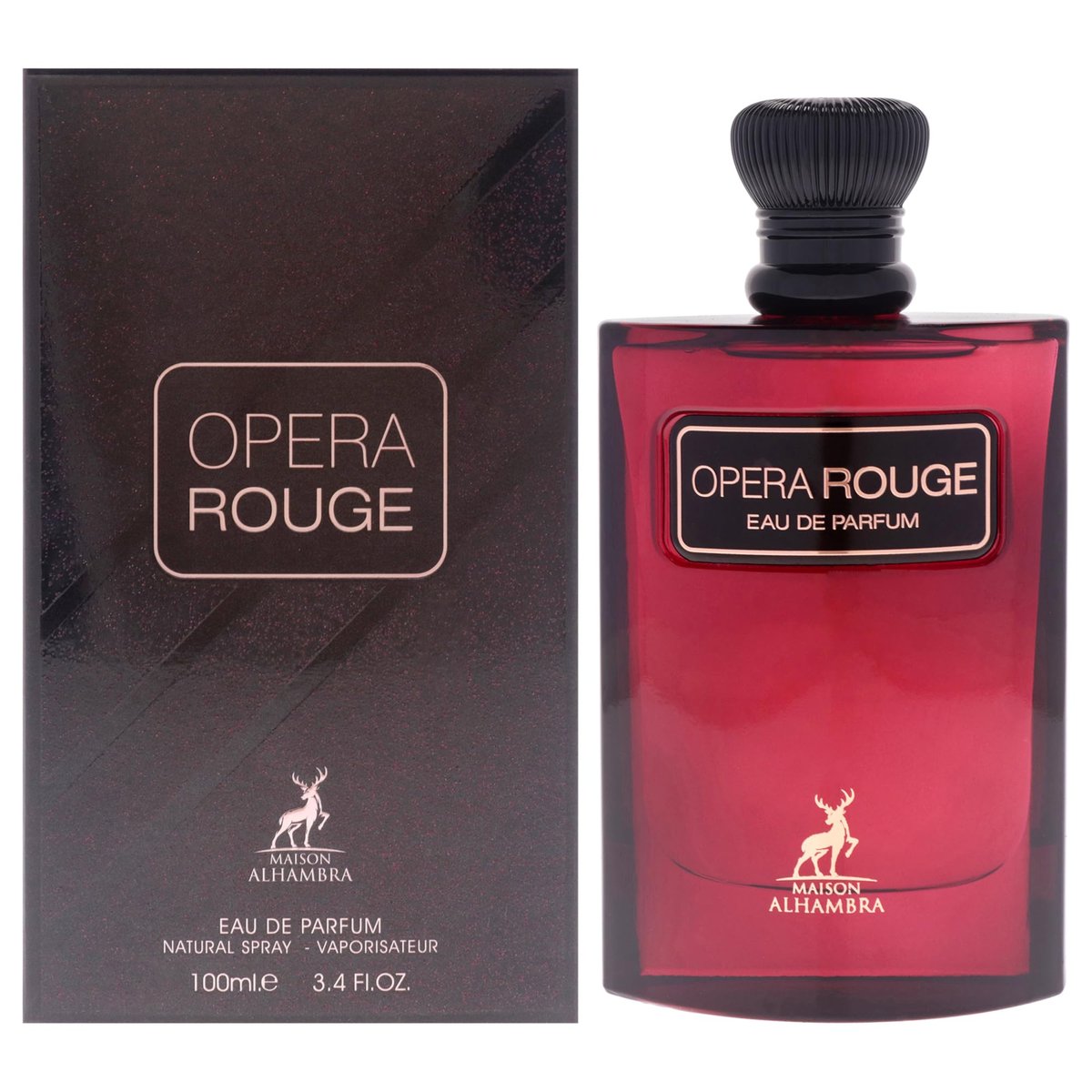 Maison Alhambra Opera Rouge Eau De Parfum Spray - 100ml (3.4 oz) | Playful Fruity, Floral & Creamy Warmth, Long-Lasting Unisex Fragrance Avelisse
