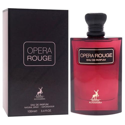 Maison Alhambra Opera Rouge Eau De Parfum Spray - 100ml (3.4 oz) | Playful Fruity, Floral & Creamy Warmth, Long-Lasting Unisex Fragrance Avelisse