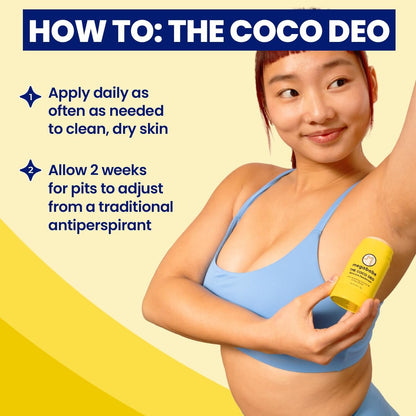 Megababe The Coco Deo - Natural Deodorant with Coconut Oil & Shea Butter, Aluminum-Free, 72-Hour Odor Protection, 2.6 oz Avelisse