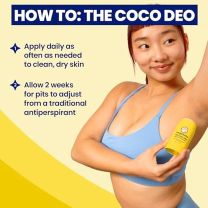 Megababe The Coco Deo - Natural Deodorant with Coconut Oil & Shea Butter, Aluminum-Free, 72-Hour Odor Protection, 2.6 oz Avelisse