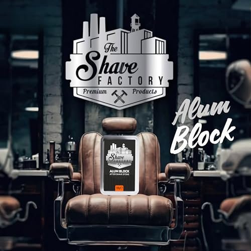 The Shave Factory Alum Block Aftershave Solution for Razor Burn Relief – 3.53 oz (100g) with Plastic Case - görsel 8