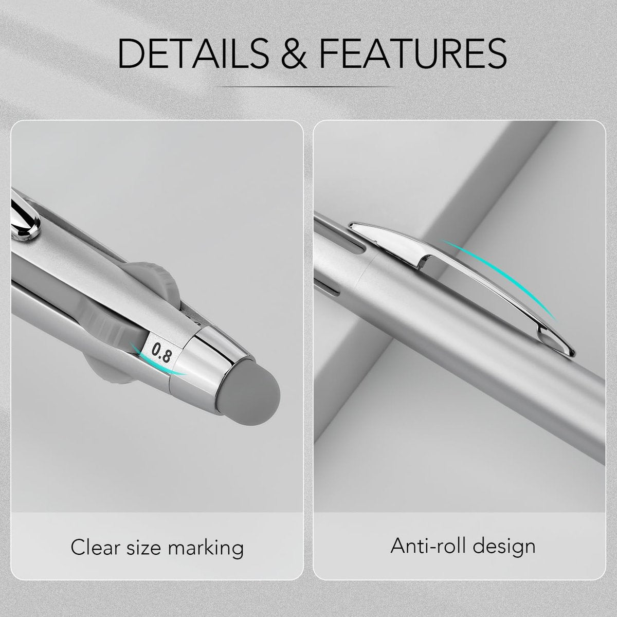 GAOY 4-in-1 Nail Dotting Pen – Manicure Art Tool with Ballpoint Design, Size Marking, and Pressing Head for Painting, Sculpting, Rhinestones DIY & Salon | Silver - görsel 9