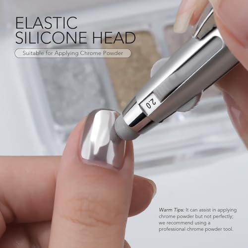 GAOY 4-in-1 Nail Dotting Pen – Manicure Art Tool with Ballpoint Design, Size Marking, and Pressing Head for Painting, Sculpting, Rhinestones DIY & Salon | Silver - görsel 8