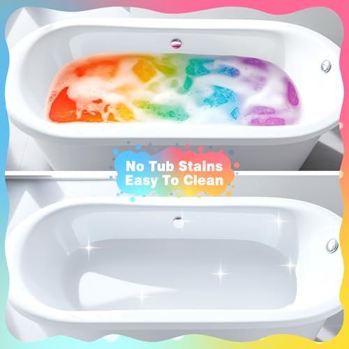 Rainbow Bath Bombs for Kids – Colorful Fizzing Toys with Surprise Colors – Safe & Non-Toxic DIY Bath Time STEM Activity – Gift for Boys & Girls Ages 3-12 - görsel 12