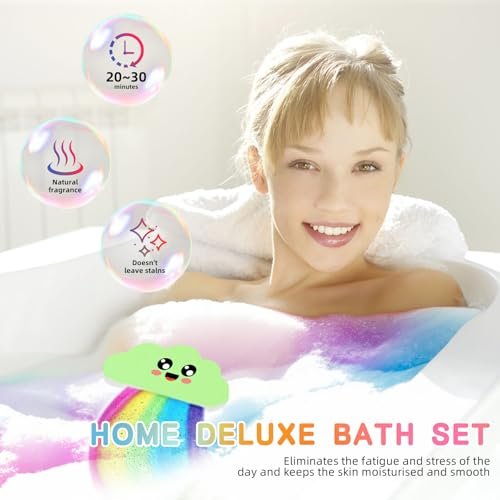 Rainbow Bath Bombs for Kids – Colorful Fizzing Toys with Surprise Colors – Safe & Non-Toxic DIY Bath Time STEM Activity – Gift for Boys & Girls Ages 3-12 - görsel 10