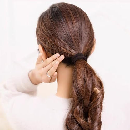 200PCS Black Hair Ties – Seamless, No Damage Elastic Bands for Ponytails, Workouts & Daily Use – Soft Nylon Hair Ties for Thick, Curly, or Fine Hair – Women, Men, Kids, Toddlers