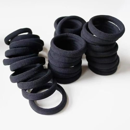 200PCS Black Hair Ties – Seamless, No Damage Elastic Bands for Ponytails, Workouts & Daily Use – Soft Nylon Hair Ties for Thick, Curly, or Fine Hair – Women, Men, Kids, Toddlers - görsel 4