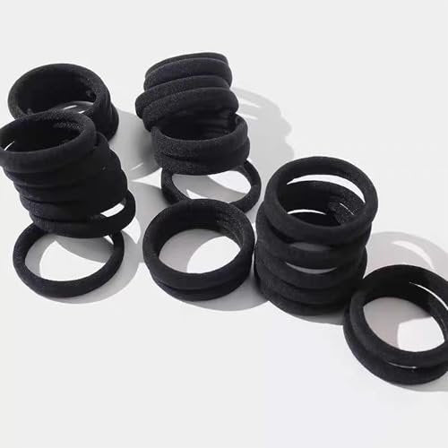 200PCS Black Hair Ties – Seamless, No Damage Elastic Bands for Ponytails, Workouts & Daily Use – Soft Nylon Hair Ties for Thick, Curly, or Fine Hair – Women, Men, Kids, Toddlers - görsel 6
