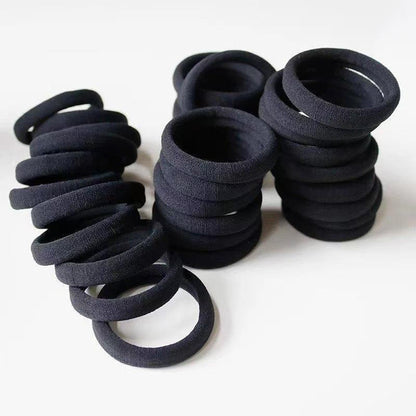 200PCS Black Hair Ties – Seamless, No Damage Elastic Bands for Ponytails, Workouts & Daily Use – Soft Nylon Hair Ties for Thick, Curly, or Fine Hair – Women, Men, Kids, Toddlers